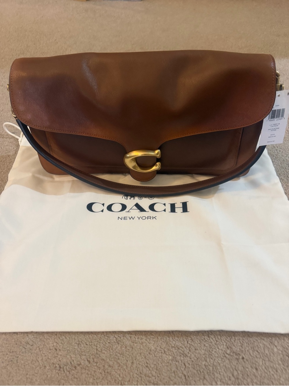 Coach Loved Leather 36 Tabby shoulder Bag with Signature C Hardware NWT